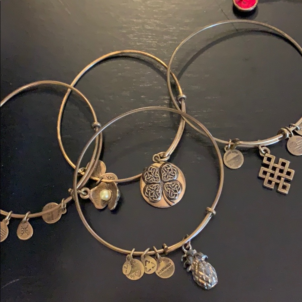 Alex and Ani Bracelets, set of 4